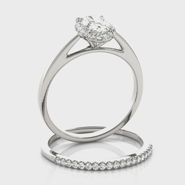 Engagement Rings Halo Oval - TN50916-E