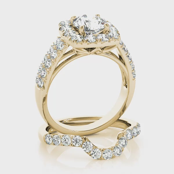 Engagement Rings Halo Round - TN50657-E