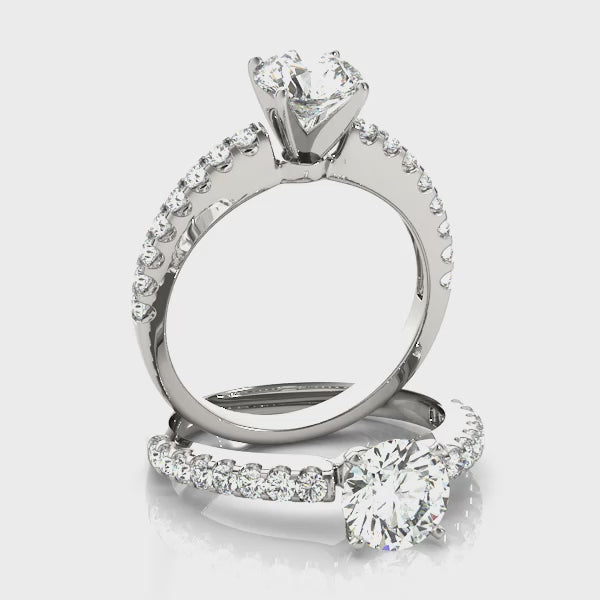 Engagement Rings Single Row Prong Set - TN50355-E