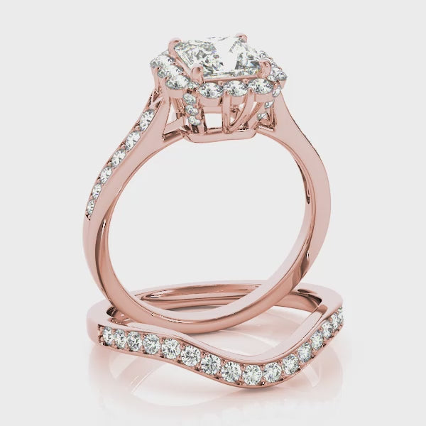 Engagement Rings Halo Square & Cushion - TN50588-E