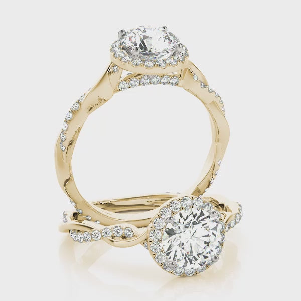 Engagement Rings Halo Round - TN50956-E