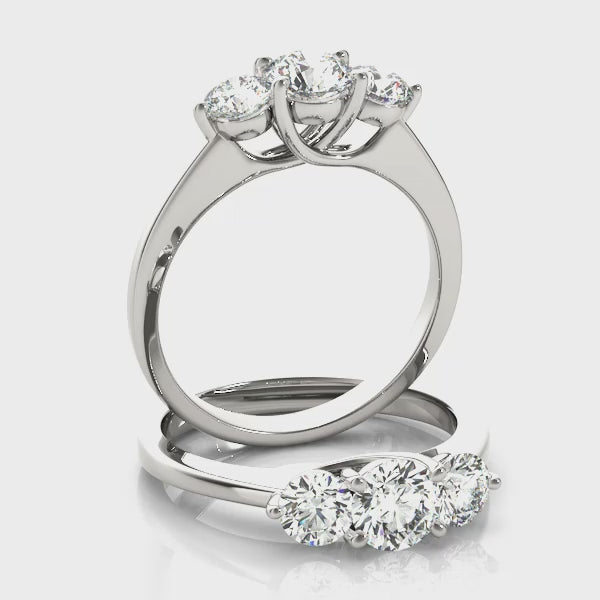 Engagement Rings 3 Stone Round - TN82873