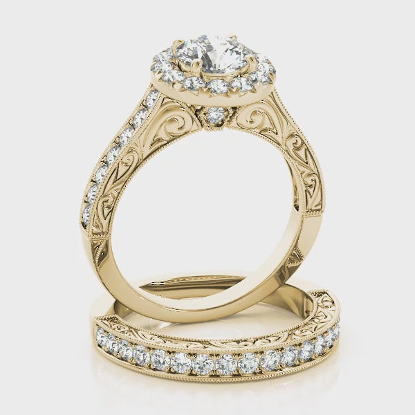Engagement Rings Halo Round - TN50656-E