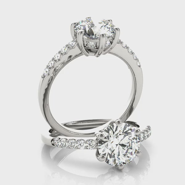 Engagement Rings Single Row Prong Set - TN83442