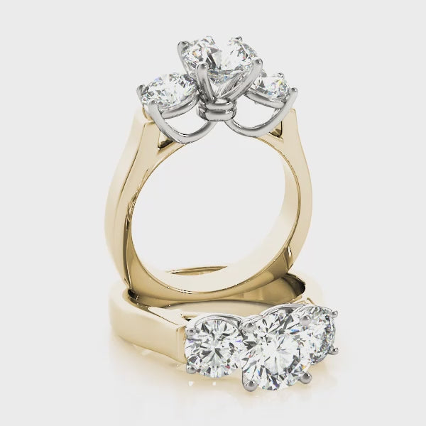 Engagement Rings 3 Stone Round - TN83761