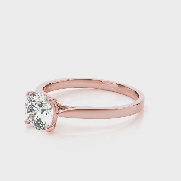 Round Solitaire Engagement Ring - TN51089-E