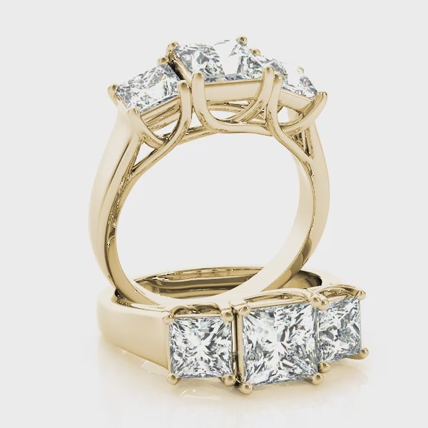 Engagement Rings 3 Stone Princess - TN83478