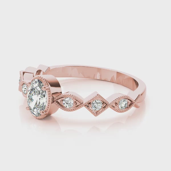 Oval Color Center Ring - TN85040