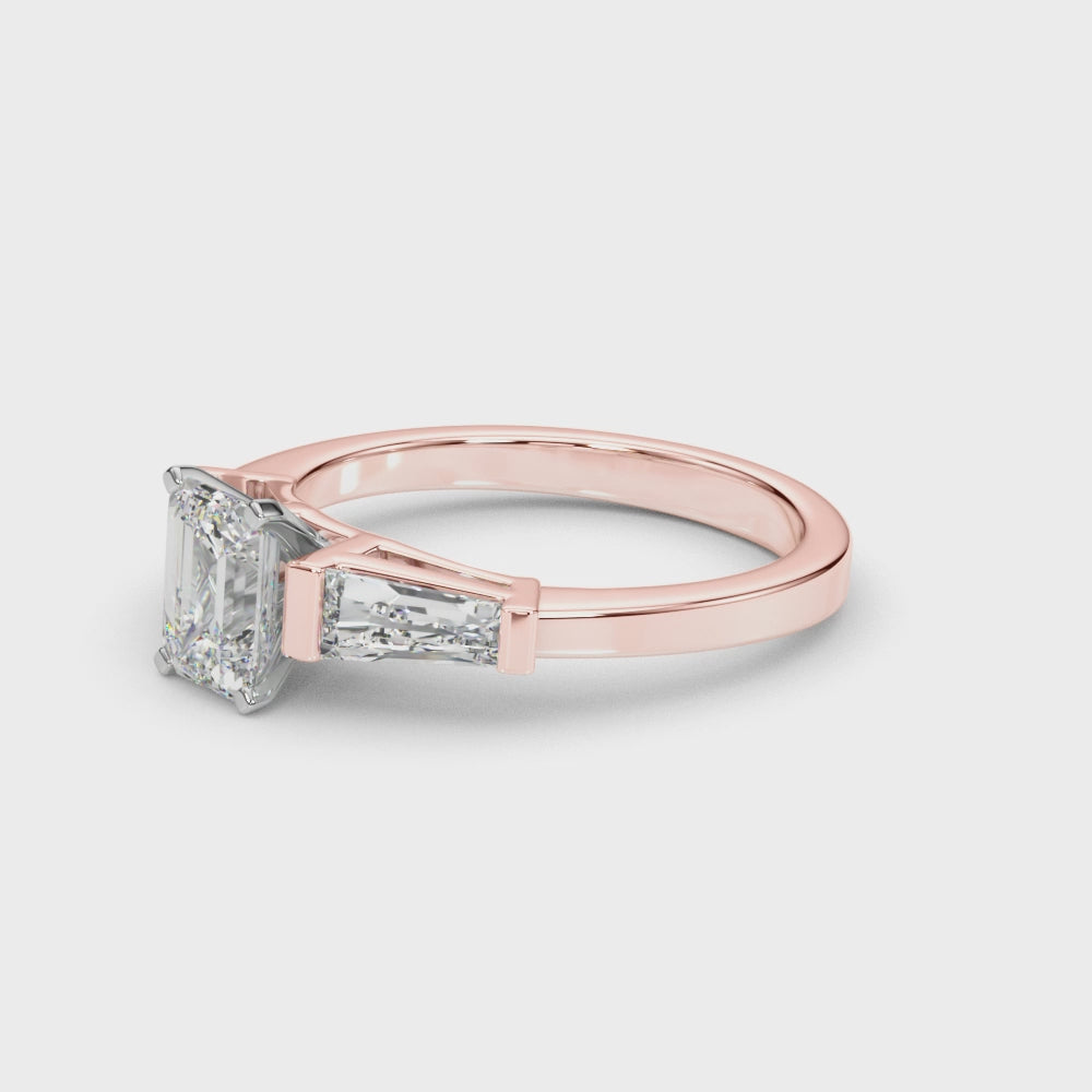 Engagement Rings 3 Stone Baguette - TN82844