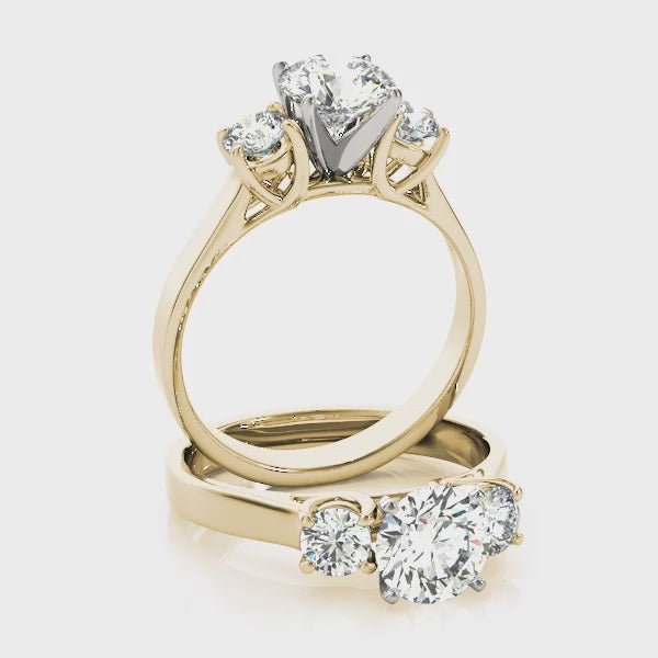Engagement Rings 3 Stone Round - TN83436