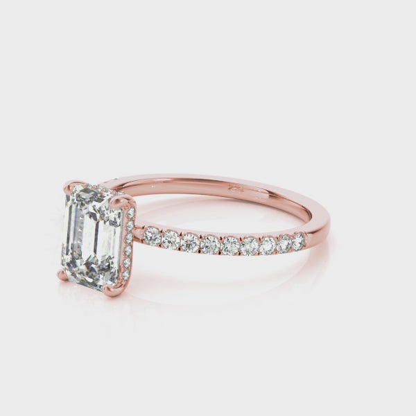 Single Row Emerald Cut Center - TN51163-E