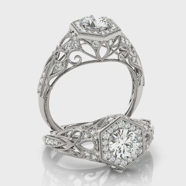 Engagement Rings Halo Round - TN84676