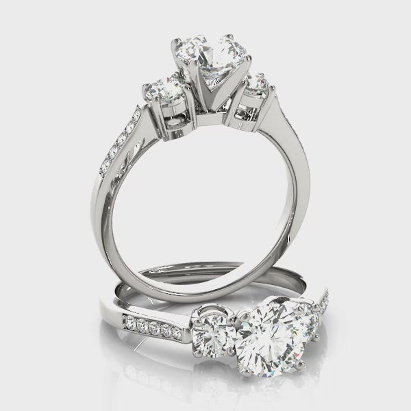 Engagement Rings 3 Stone Round - TN83369