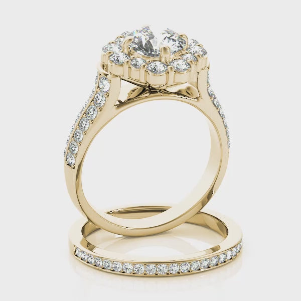 Engagement Rings Halo Round - TN50592-E