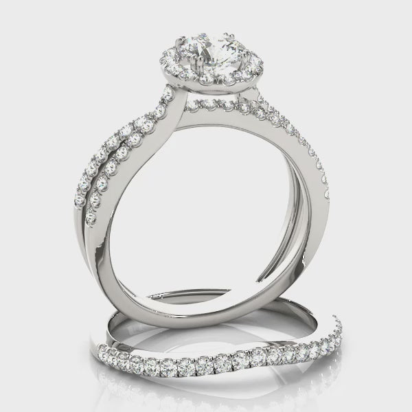 Engagement Rings Halo Round - TN50531-E