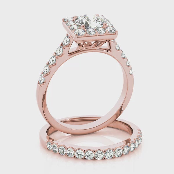 Engagement Rings Halo Round - TN50579-E