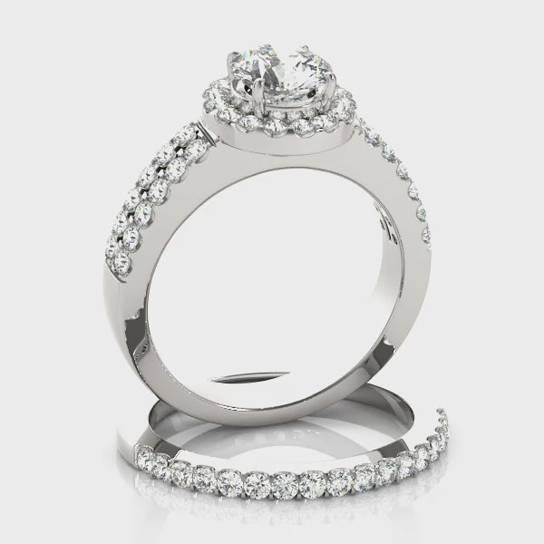 Engagement Rings Halo Round - TN50378-E