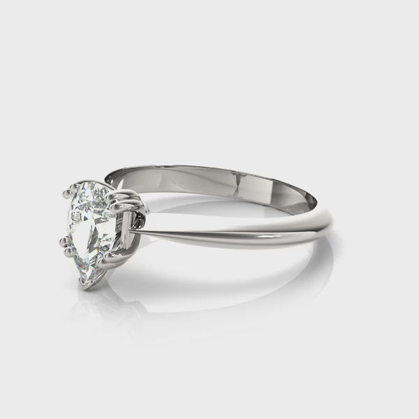 Double Prong Pear Engagement Ring - TN84957