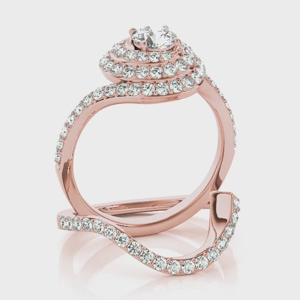 Engagement Rings Halo Round - TN50824-E