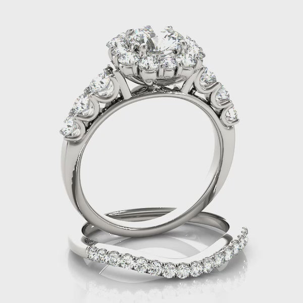 Engagement Rings Halo Round - TN50593-E