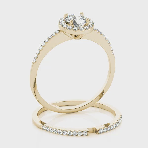 Engagement Rings Halo Round - TN50541-E