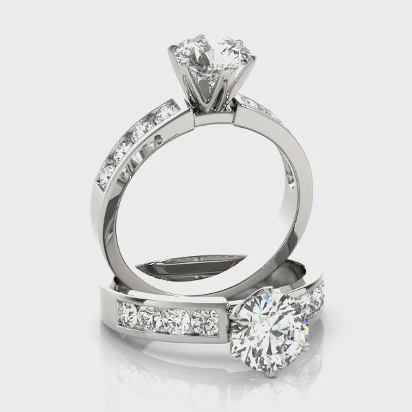 Engagement Rings Single Row Channel Set - TN50520-E