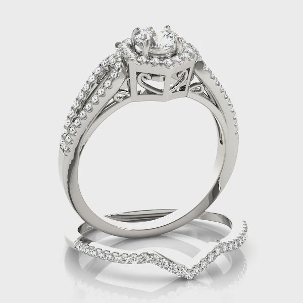 Engagement Rings Halo Round - TN50558-E