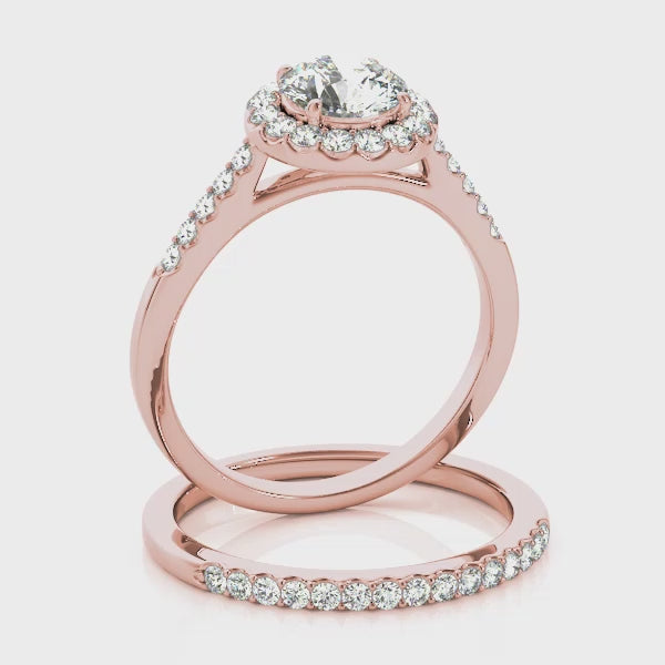 Engagement Rings Halo Round - TN50345-E