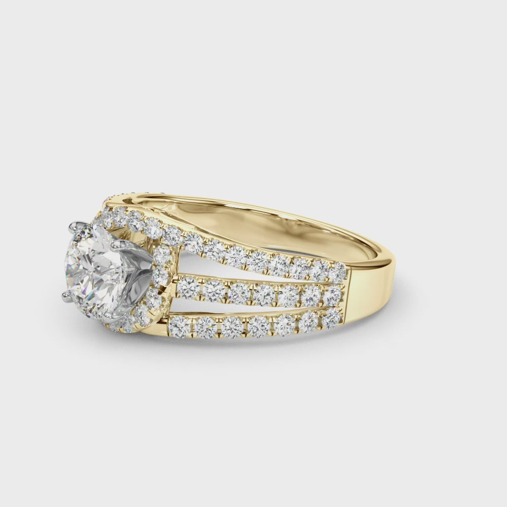 Engagement Rings Halo Round - TN50846-E