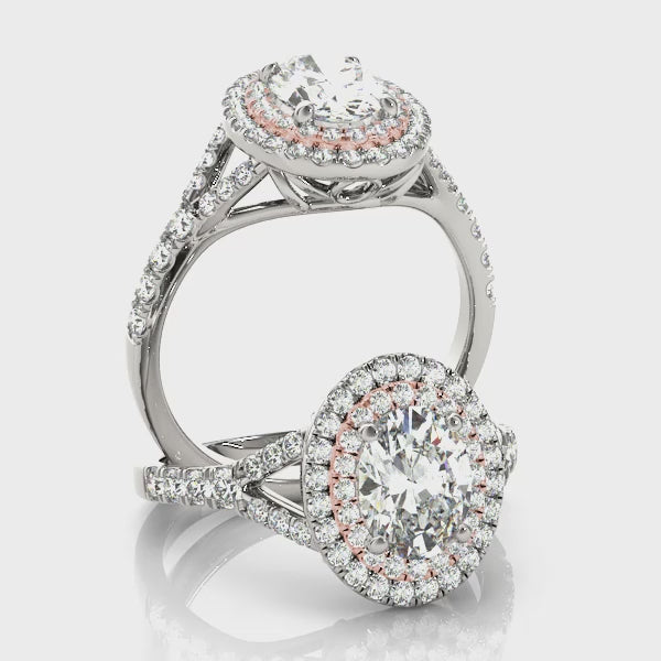 Oval Halo Engagement Ring - TN50953-E
