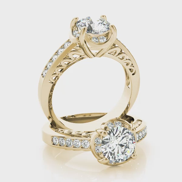 Engagement Rings Single Row Prong Set - TN50376-E