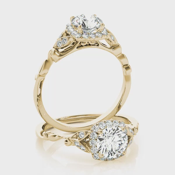 Round Halo Engagement Ring - TN50968-E