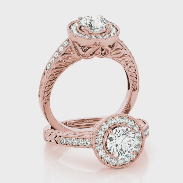 Engagement Rings Halo Round - TN84509