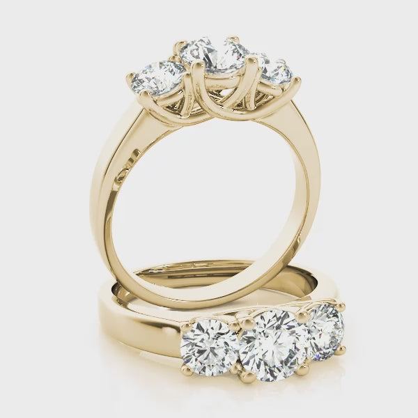 Engagement Rings 3 Stone Round - TN83739
