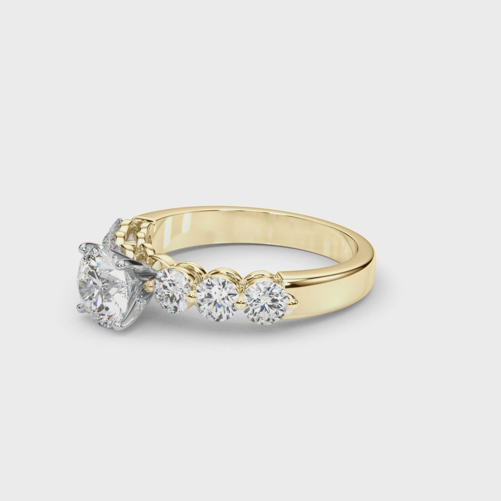 Engagement Rings Single Row Prong Set - TN50422-E
