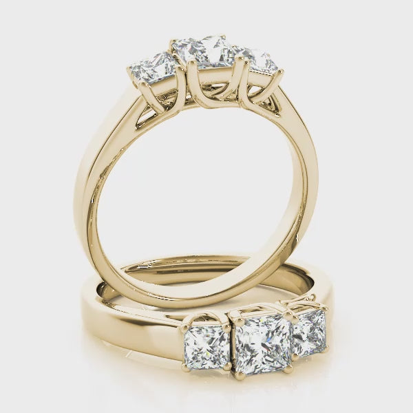 Engagement Rings 3 Stone Princess - TN83477