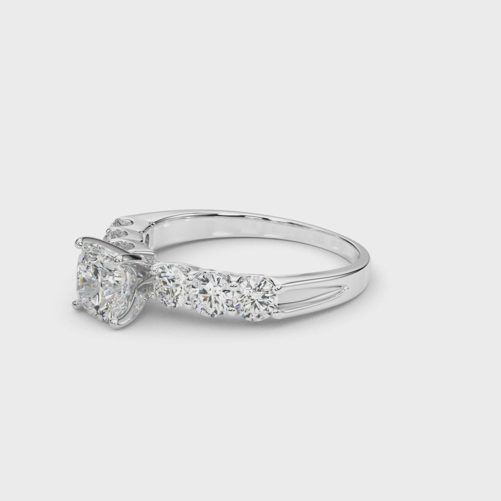 Engagement Rings Single Row Prong Set - TN50274-E