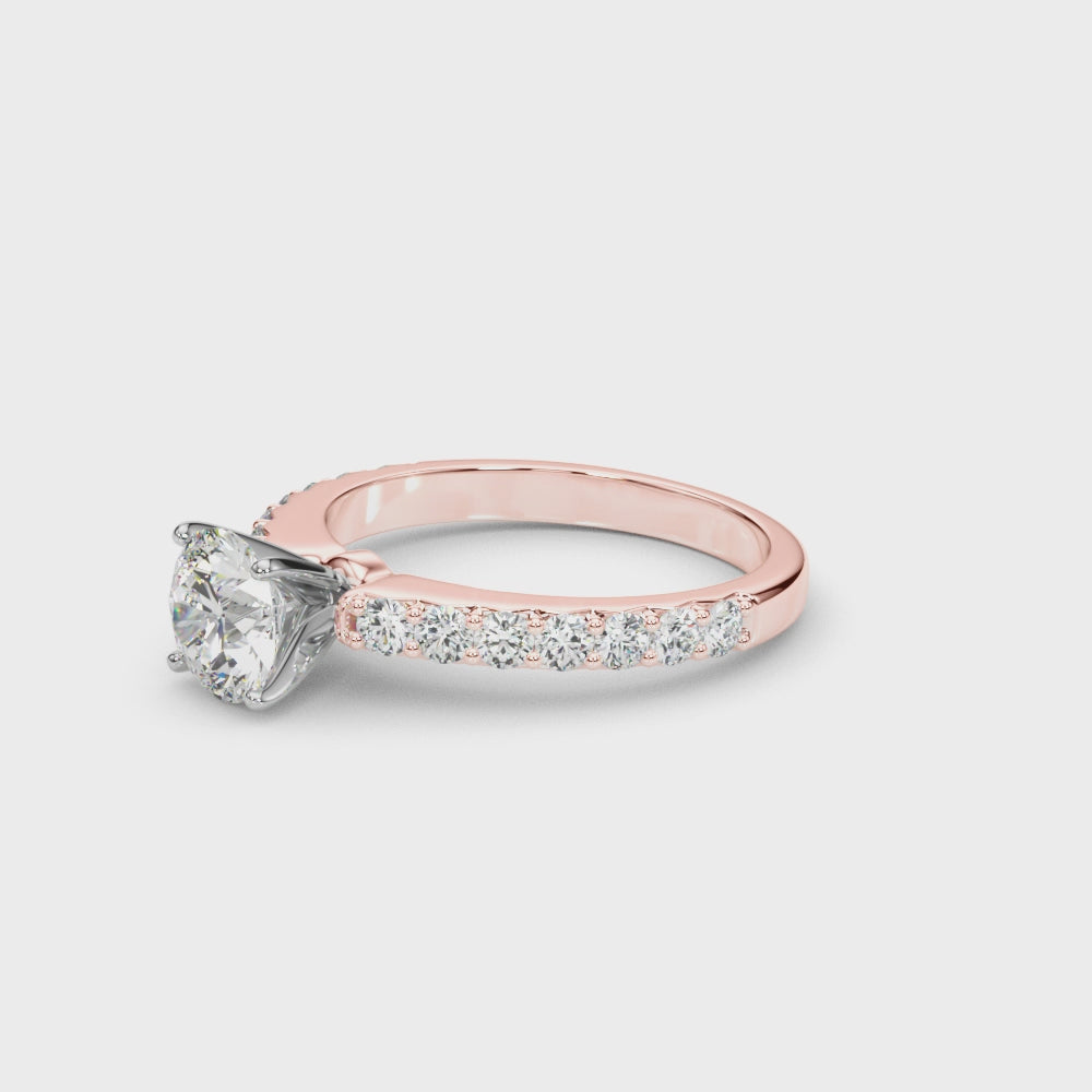 Engagement Rings Single Row Prong Set - TN50353-E