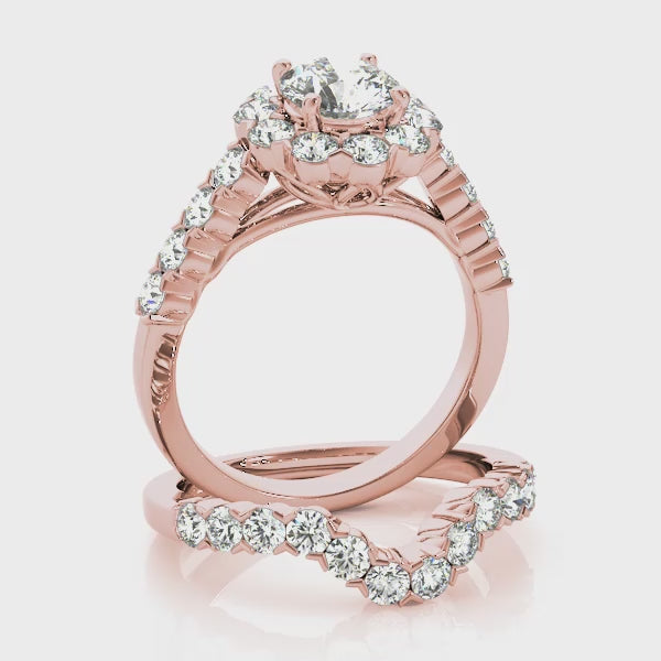 Engagement Rings Halo Round - TN50898-E