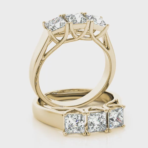 Engagement Rings 3 Stone Princess - TN82580