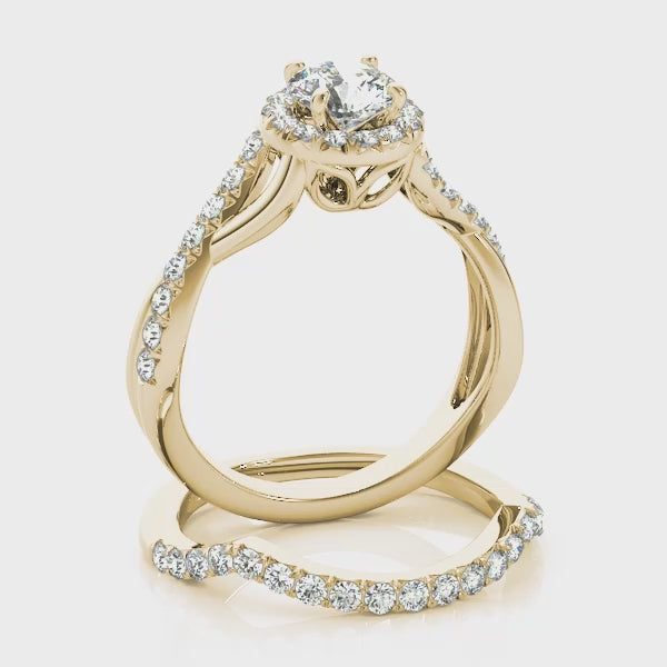 Engagement Rings Halo Round - TN50886-E