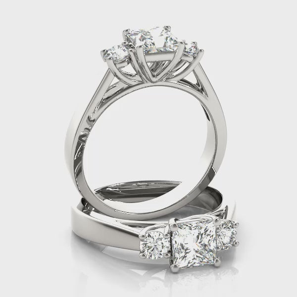 Engagement Rings 3 Stone Princess - TN82921