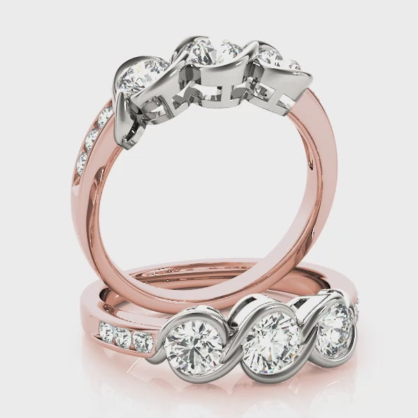 Engagement Rings 3 Stone Round - TN82757