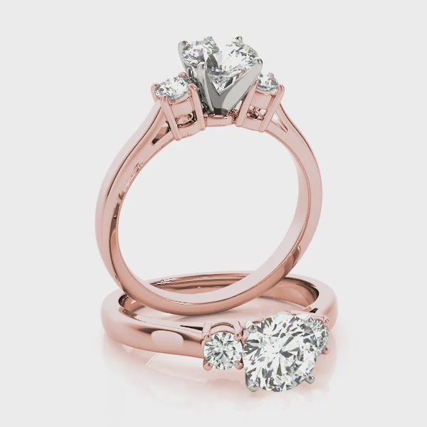 Engagement Rings 3 Stone Round - TN81984