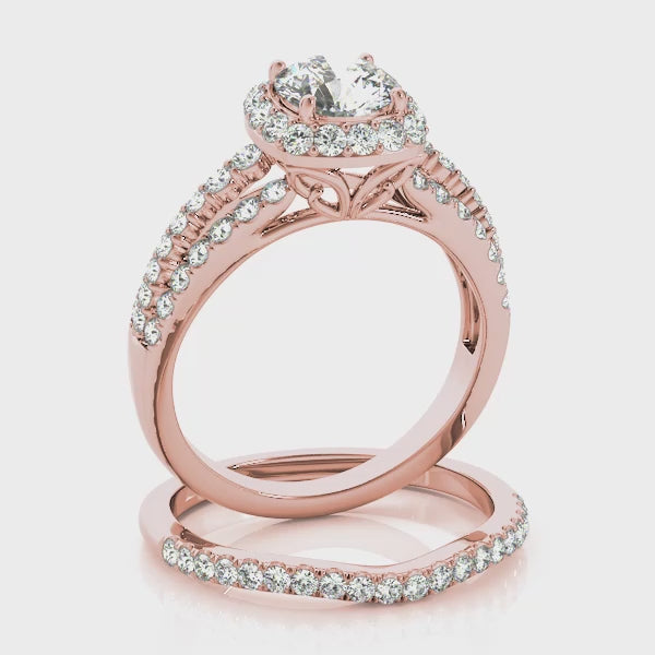 Engagement Rings Halo Round - TN50829-E