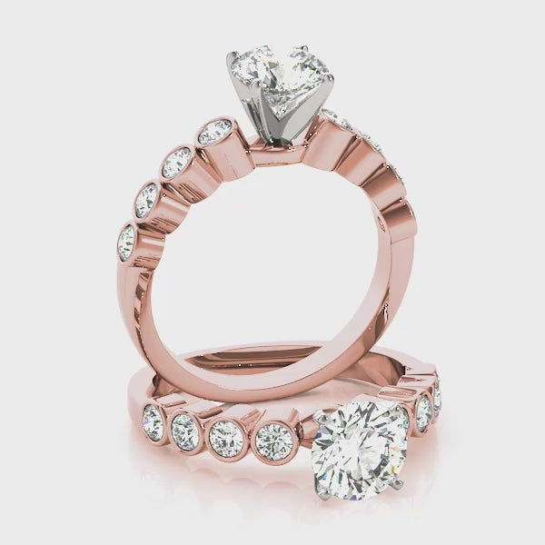 Engagement Rings Single Row Bezel Set - TN50352-E