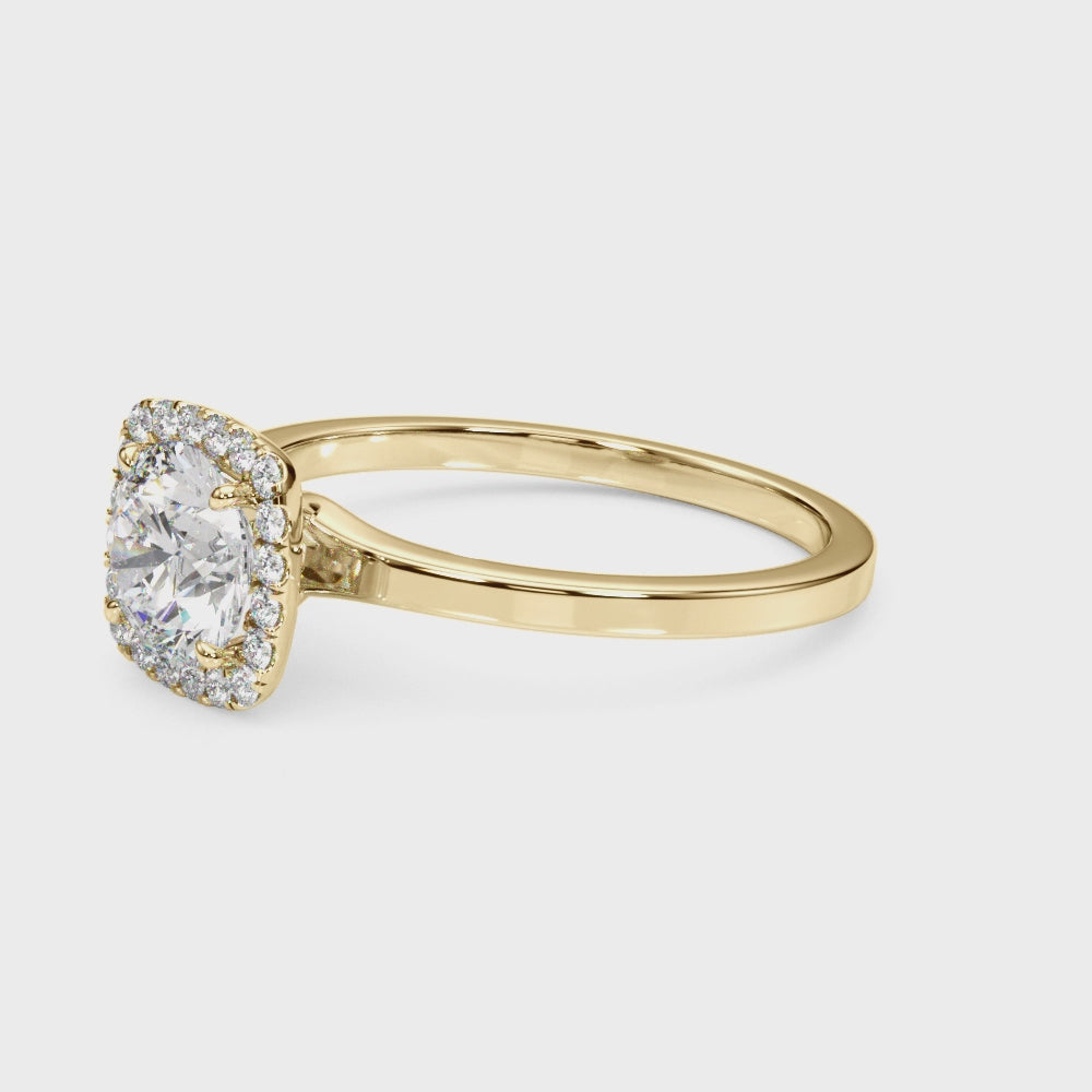 Engagement Rings Halo Round - TN50924-E