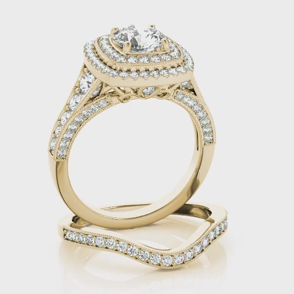 Engagement Rings Halo Round - TN50871-E
