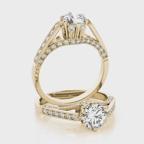 Engagement Rings Single Row Prong Set - TN50458-E