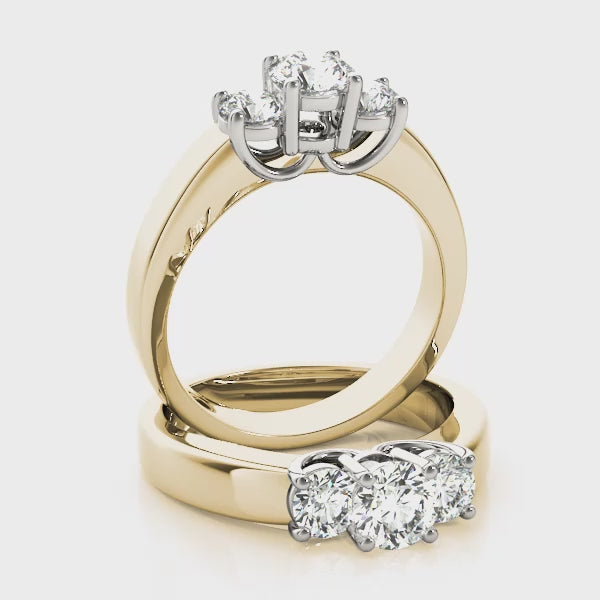 Engagement Rings 3 Stone Round - TN82386